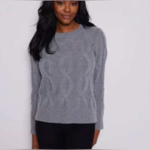 J. Jill Tops - J. Jill Chunky Cable Knit Quart Chenille Periwinkle Blue Sweater, Size S